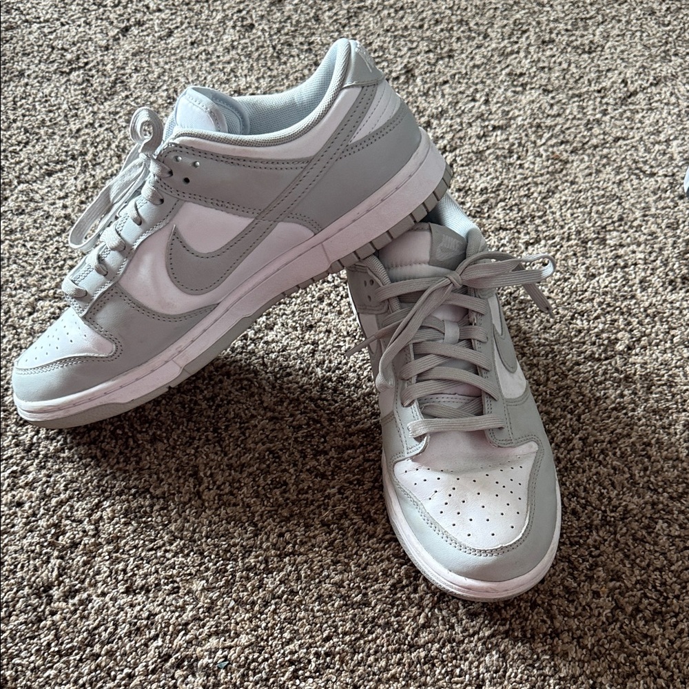 Nike Dunks Light Gray and White